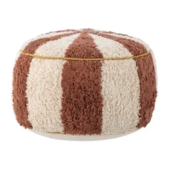 Charoline pouf Ø44 cm, Marron blanc