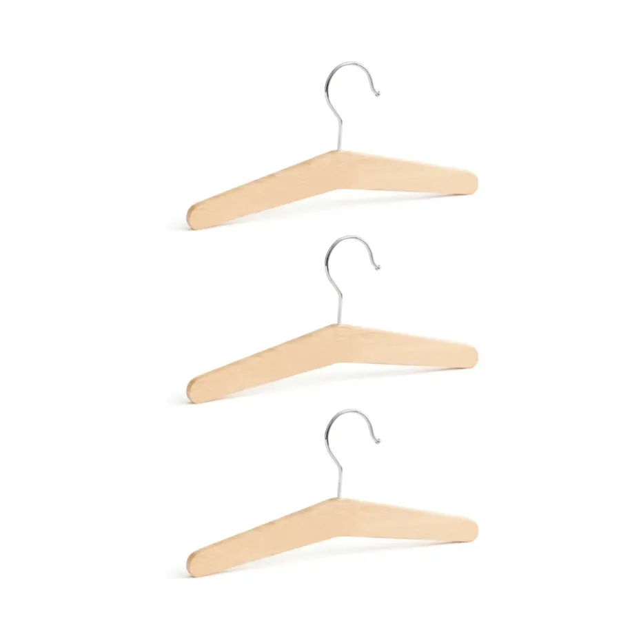 Cintre Saga blonde lot de 3, Hêtre