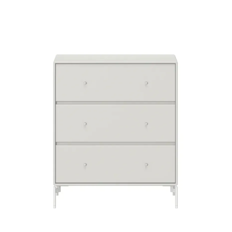 Commode Carry, nordic 09, pieds laqués snow