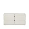 Commode double Vidja, sable, 6 tiroirs