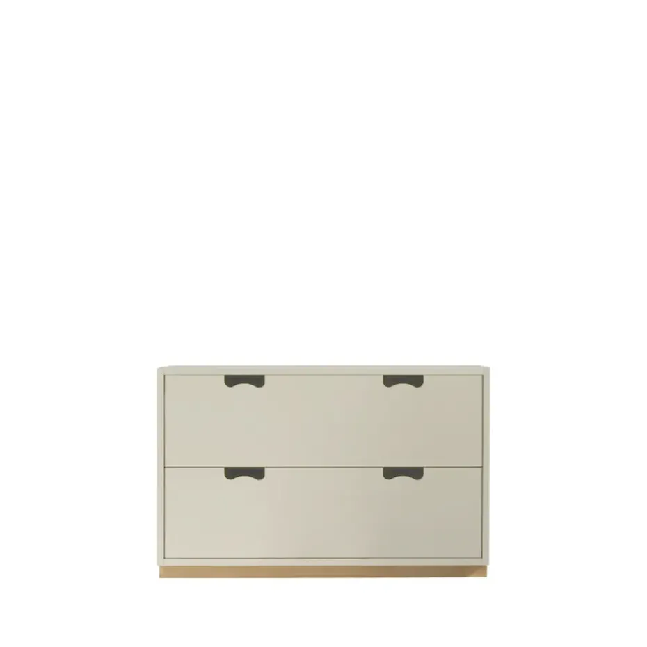 Commode Snö A2, dark sand, support en bouleau