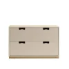 Commode Snö A2, dark sand, support en chêne