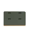 Commode Snö A2, green khaki, support en chêne