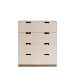 Commode Snö A, rose, support en bouleau