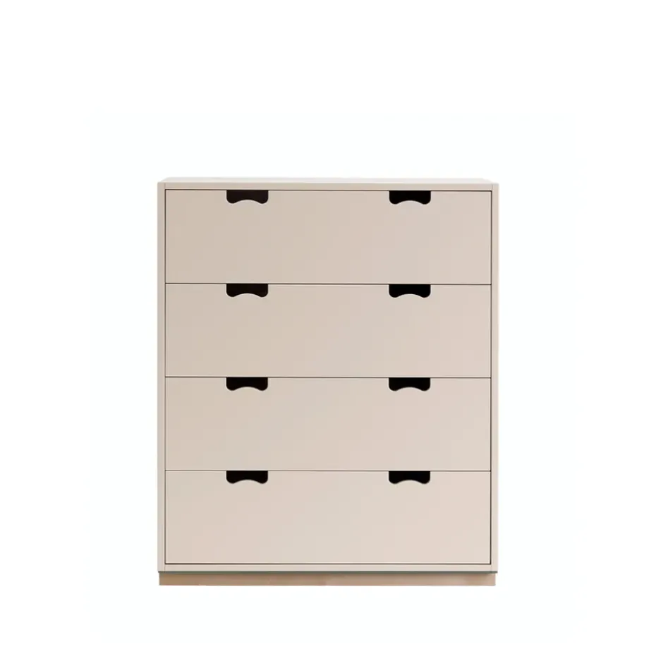Commode Snö A, rose, support en bouleau
