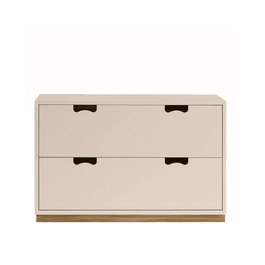 Commode Snö A2, rose, support en chêne