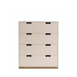 Commode Snö A, rose, support en chêne