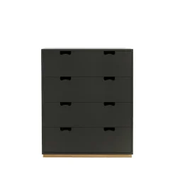 Commode Snö A, taupe, support en chêne