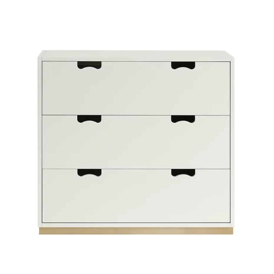 Commode Snö A3, white, support en chêne
