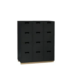 Commode Snö B, char grey, support en bouleau