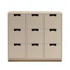 Commode Snö B3, dark sand, support en chêne