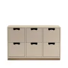 Commode Snö B2, dark sand, support en chêne
