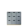 Commode Snö B3, nordic blue, support en bouleau