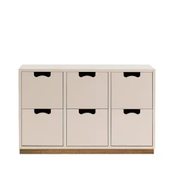 Commode Snö B2, rose, support en chêne