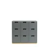 Commode Snö B3, storm grey, support en bouleau