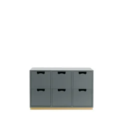 Commode Snö B2, storm grey, support en bouleau