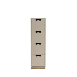 Commode Snö J4, dark sand, base en chêne