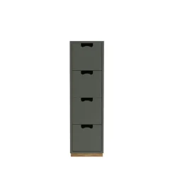 Commode Snö J4, green khaki, base en chêne