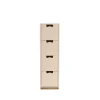 Commode Snö J4, rose, base en chêne