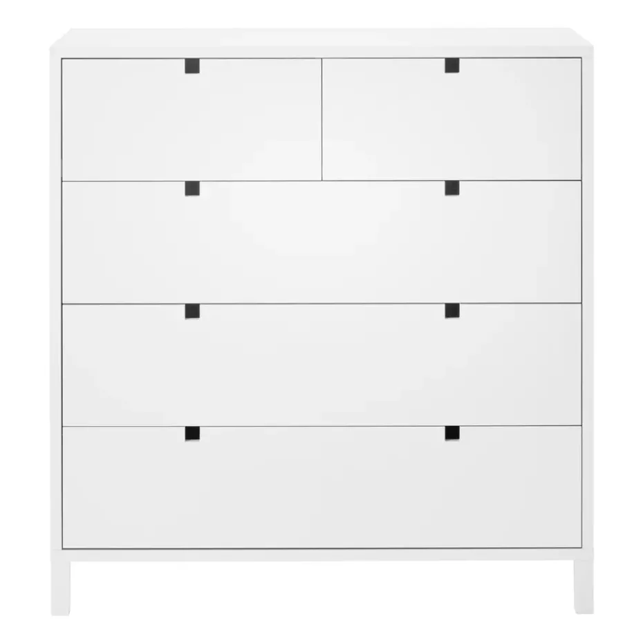 Commode Square 2+3 tiroirs, Blanc