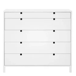 Commode Square 5 tiroirs, Blanc