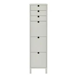 Commode Square mince 6 tiroirs, Sable