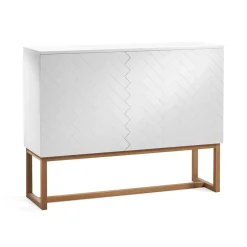 Commode Story, blanc-pieds en chêne
