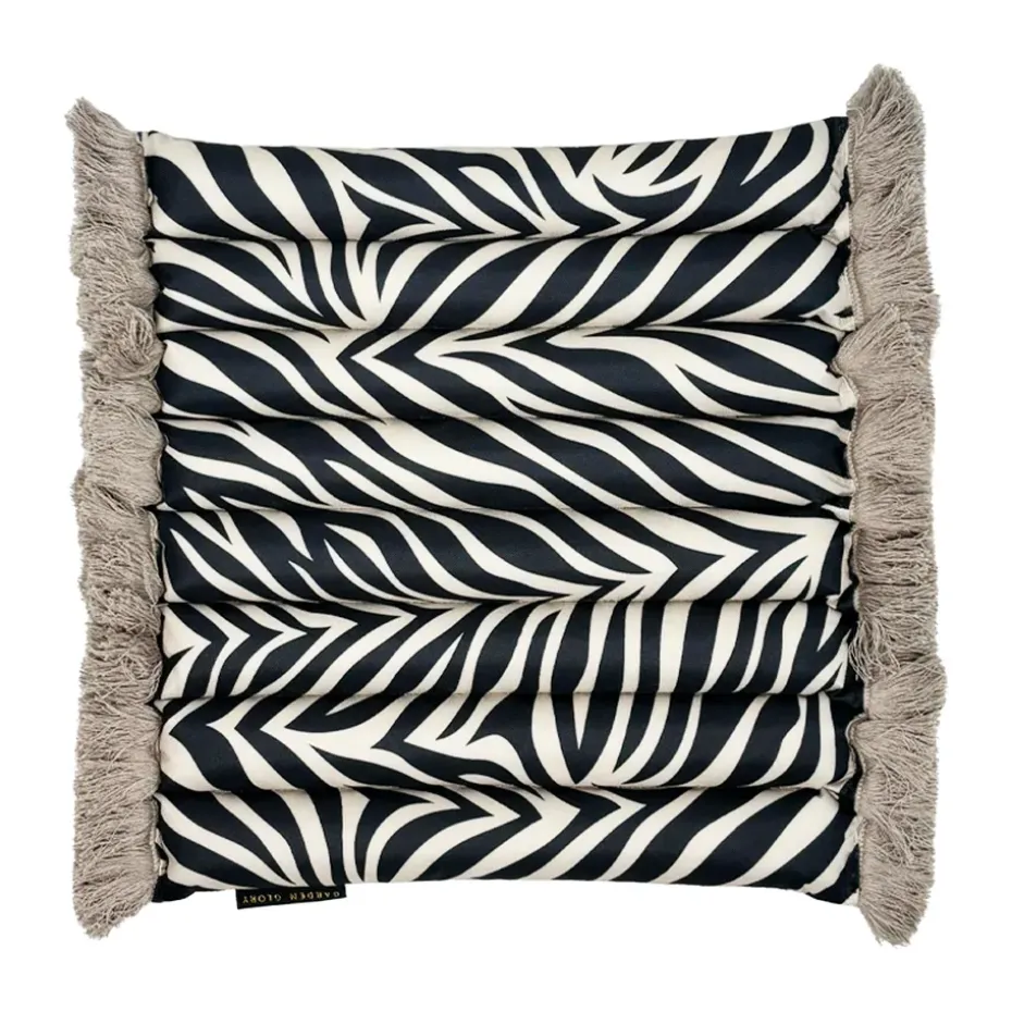 Coussin d'assise Garden Glory Outdoor, Zebra fringe