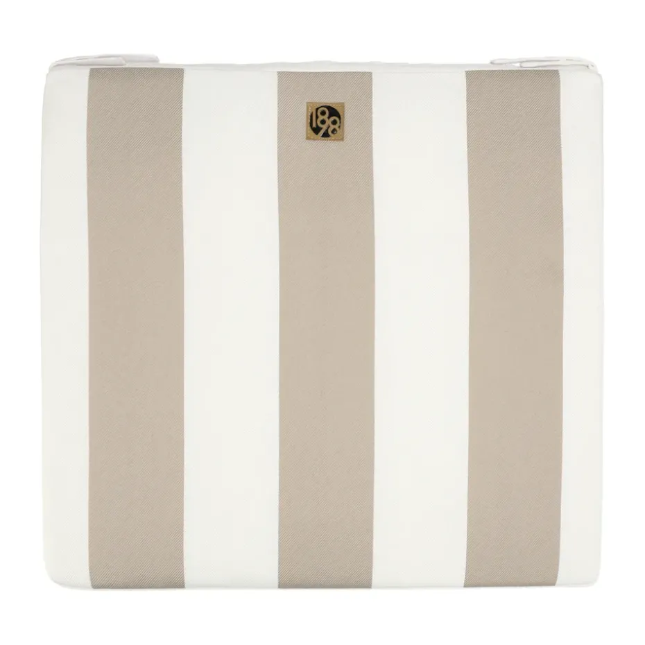 Coussin de chaise Lunda 42x45 cm, Taupe striped