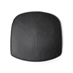 Coussin de chaise Wick, cuir noir