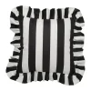 Coussin Garden Glory Outdoor avec volants 45x45 cm, Black-white