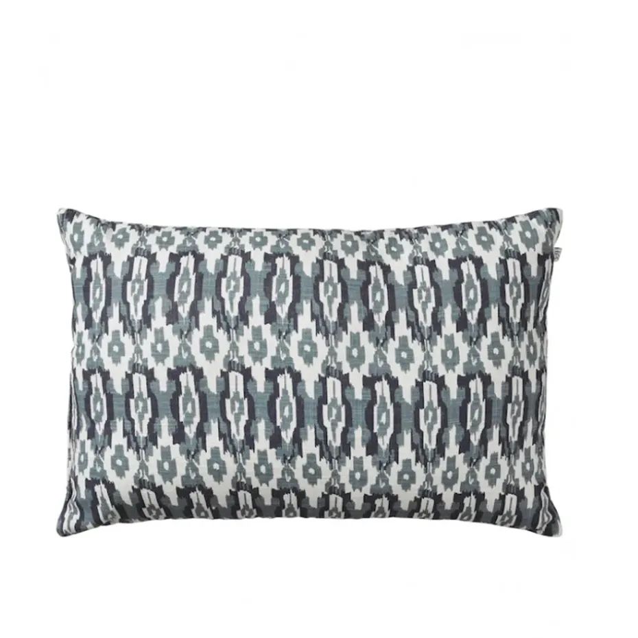 Coussin Ikat Delhi Outdoor 40x60cm, Blue/Heaven blue