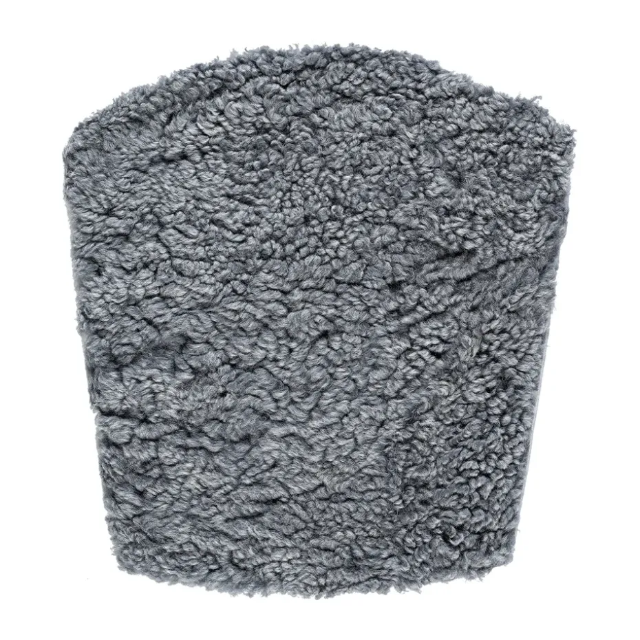 Coussin pour chaise ZigZag, Peau de mouton graphite
