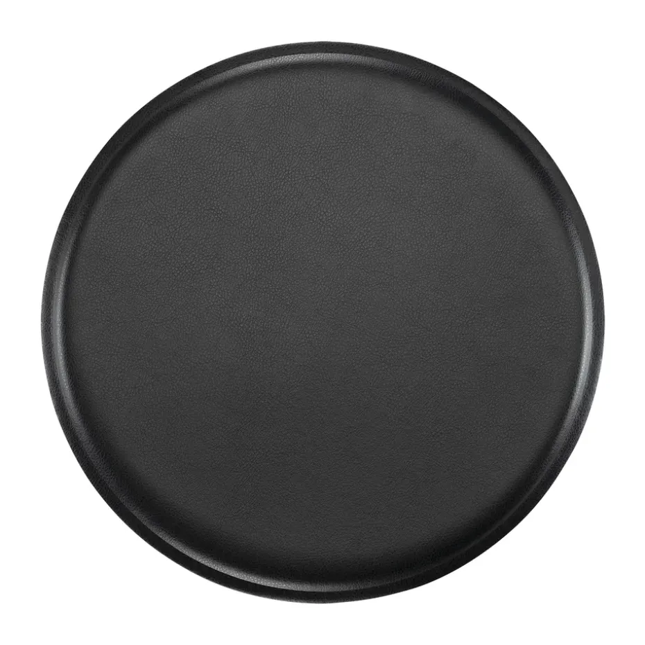 Coussin pour tabouret/tabouret de bar ZigZag, Cuir collé noir