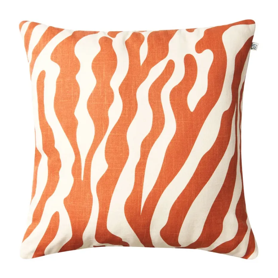 Coussin Zebra Outdoor 50x50 cm, Apricot orange-off white