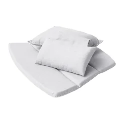 Coussins pour fauteuil lounge Breeze dossier haut, Cane-line Natté light grey
