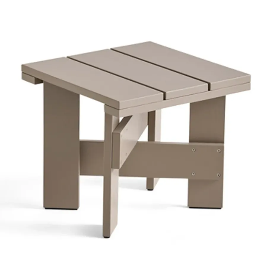 Crate Low Table 45x45x40 cm pin laqué, London fog