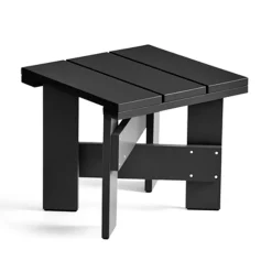 Crate Low Table 45x45x40 cm pin laqué, Black