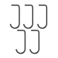 Crochet en J String lot de 5, Noir