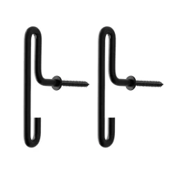 Crochet mural Moebe petit lot de 2, Noir