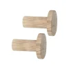 Crochet Point long, lot de 2, Chêne