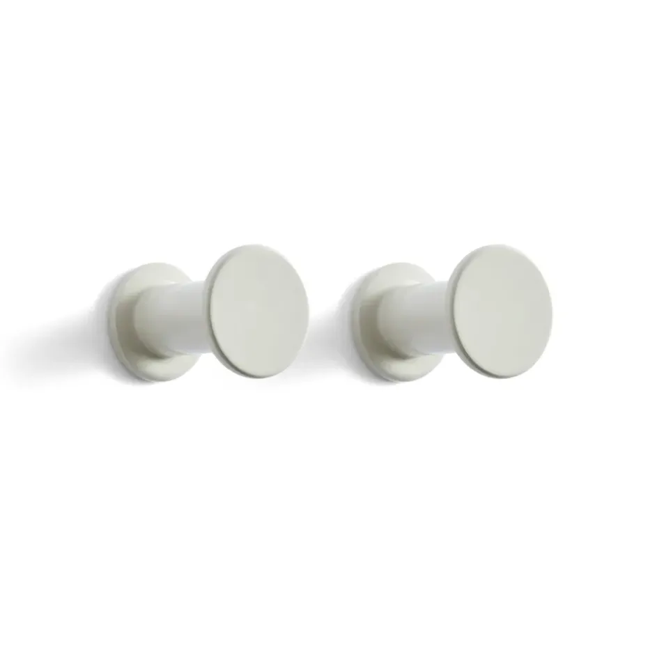 Crochets Bolt Ø2,8 cm, lot de 2, Light grey