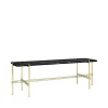 Desserte TS Console 1, marbre noir, structure en laiton