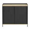 Enfold Sideboard 100x45x85 cm, Laquered oak-anthracite black