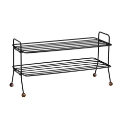 Etagère à chaussures Bill, Noir-marron foncé