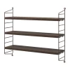 Etagère murale String Pocket, Chêne foncé - brun foncé