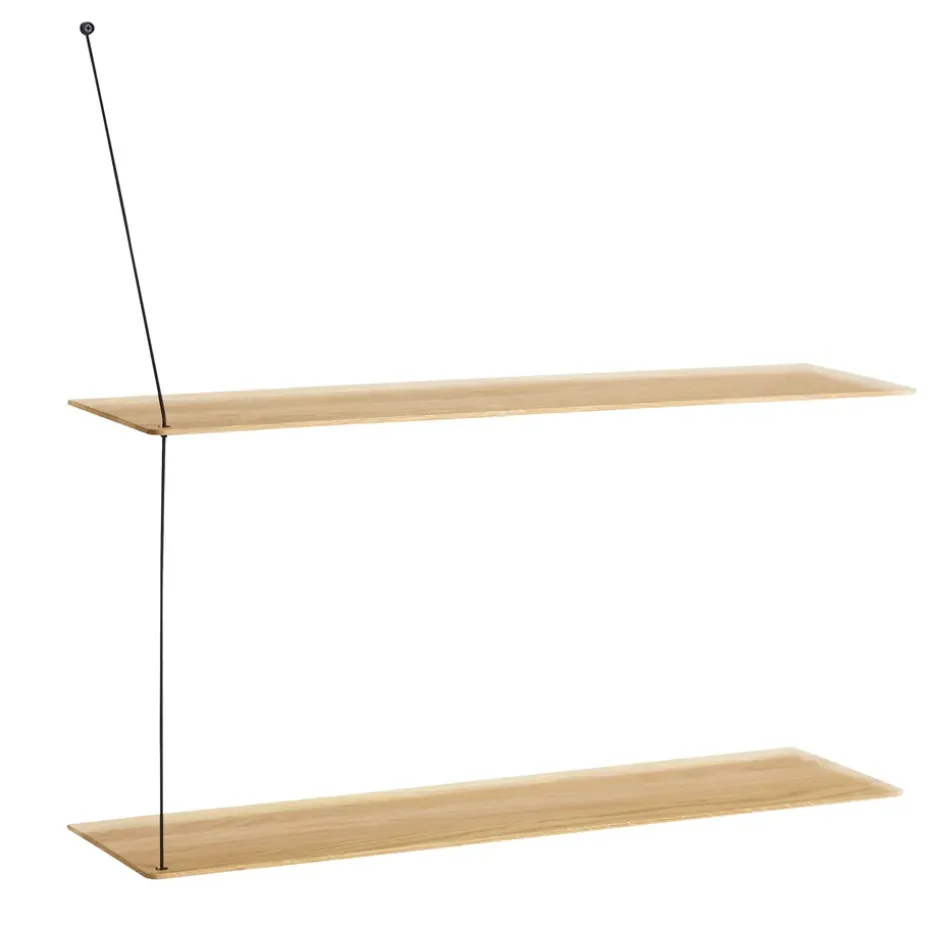 Etagère Stedge 80 cm, Chêne pigmenté blanc
