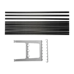 Extension de banc Nostalgi 100 cm, Chêne teinté en noir-aluminium