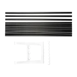 Extension de banc Nostalgi 100 cm, Chêne teinté en noir-blanc