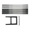 Extension de banc Nostalgi 100 cm, Chrome-noir